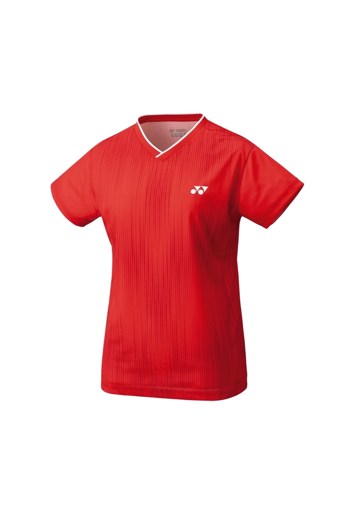 Se Yonex Crew Neck T-shirt Women YW0026EX Ruby Red hos Badmintonshoppen.dk